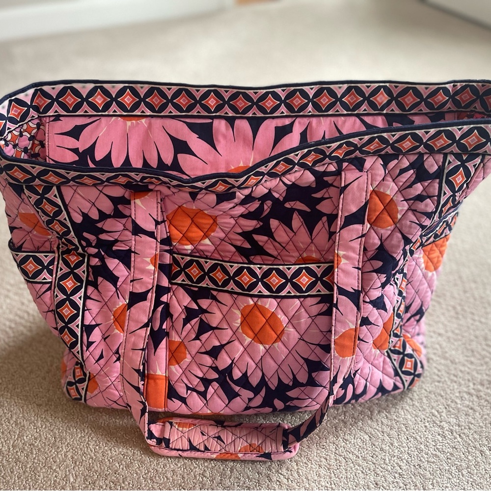 Vera Bradley over night bag with matching zip- pouch